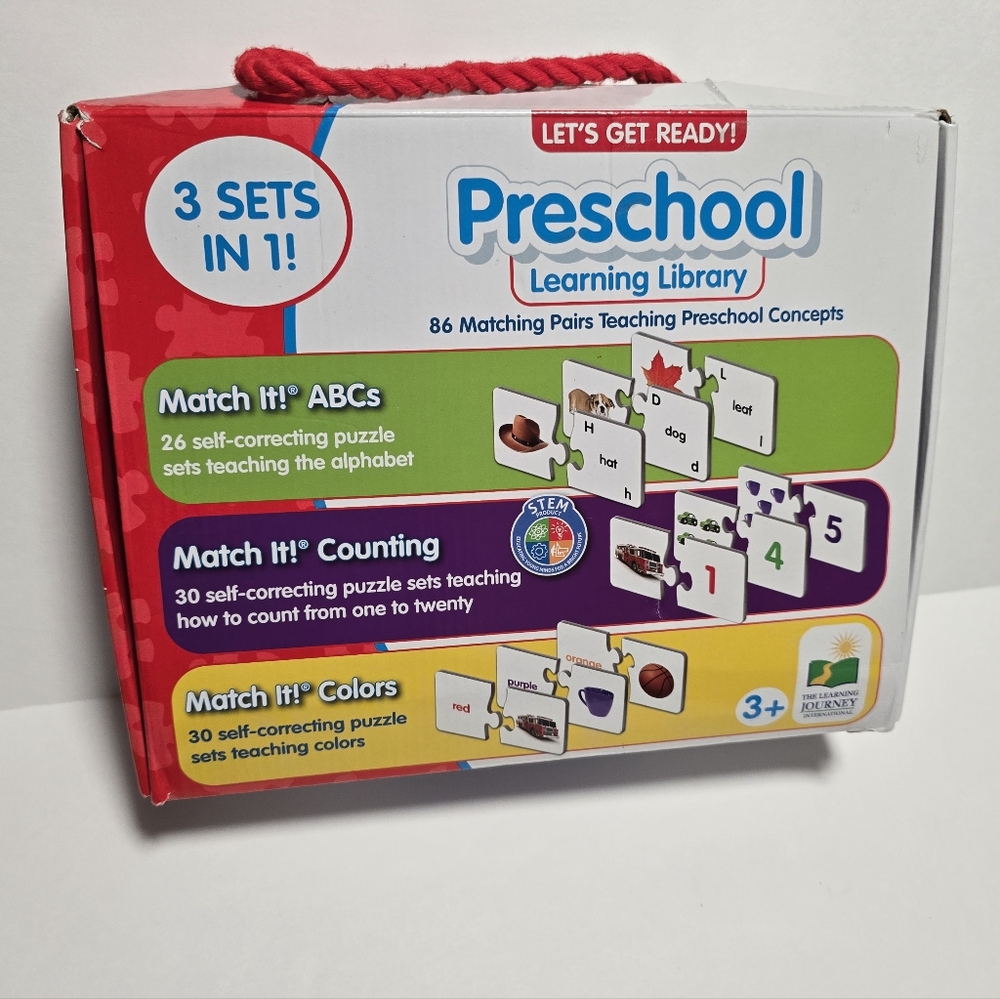 Preschool Learning Library Puzzle Set - Multicolor